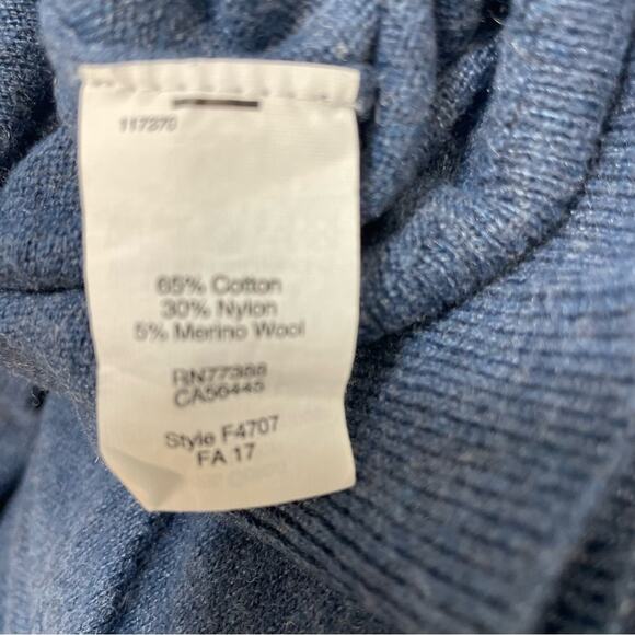 J. Crew Sweater blue crewneck harbor cotton men’s Size Large - Picture 5 of 7